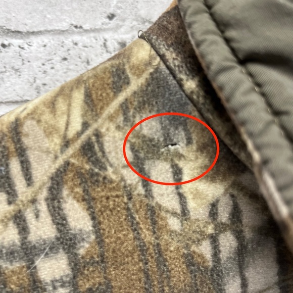 Browning Reversible Puffer Jacket Real Tree Camo/Olive Green Outdoor Full Zip - Picture 7 of 14